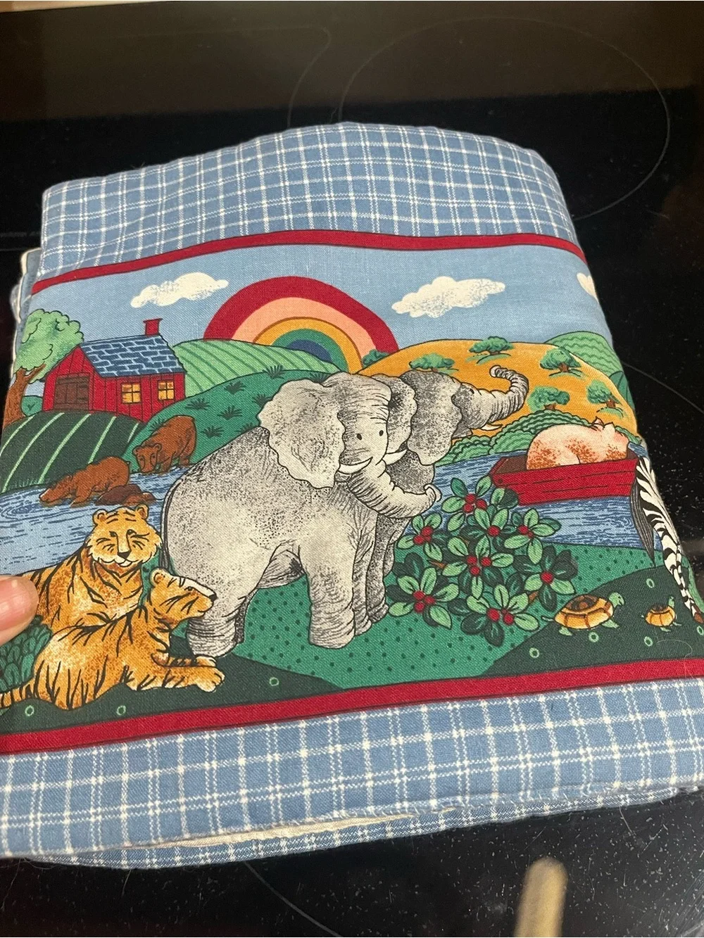 Vintage Kids Toddler Noah's Ark Soft Book Fabric Bible Christmas Gift Present
